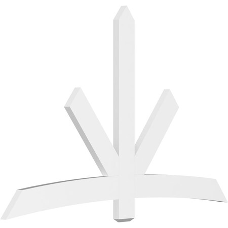 Ekena Millwork Alberta Architectural Grade PVC Gable Bracket, 84"W x 52 1/2"H x 2"D x 6"F, 15/12 Pitch GBP084X53X0206ALB00